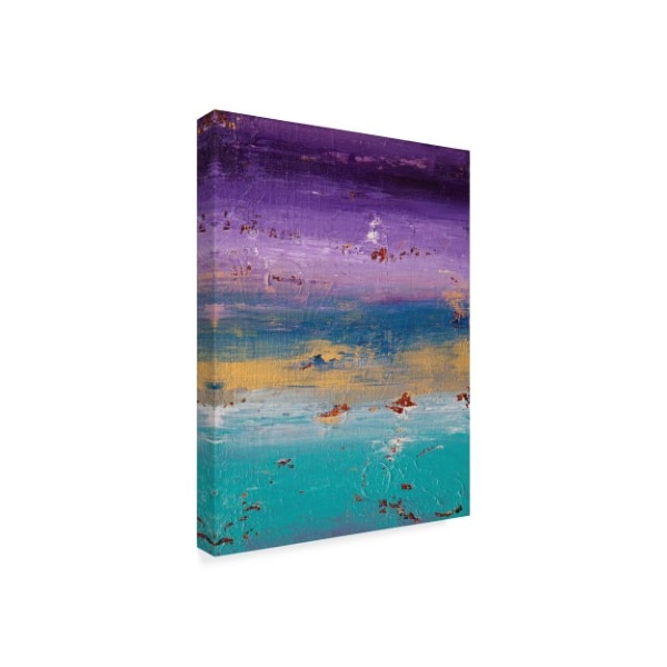 Hilary Winfield 'Side Of The Moon Purple Blue' Canvas Art,18x24